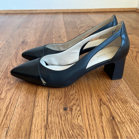 Cole Haan Black Pointed Toe Heels. Size 7.5B. - Picture 4 of 10